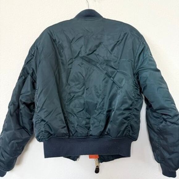 Alpha Industries Vtg MA-1 Flight Bomber Jacket Blue Reversible Men's Medium - Picture 6 of 10